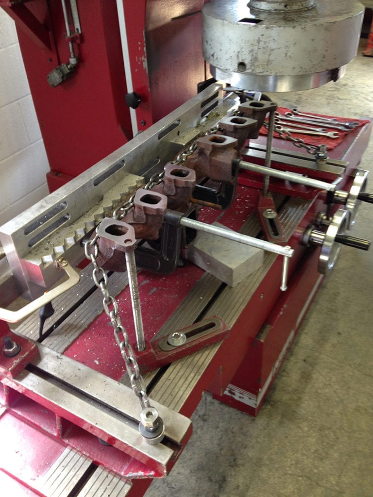 RMC-Boring-Mill-Exhaust-Manifold-Resurfacing - Heard Precision Machine LLC